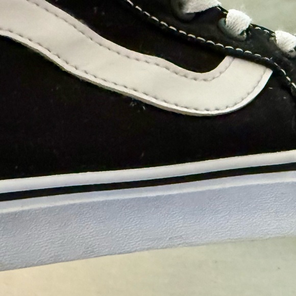 Vans Sk8-Hi Tempered Black White High Top Sneakers Womens Size 10 Skate Shoes - Picture 6 of 9